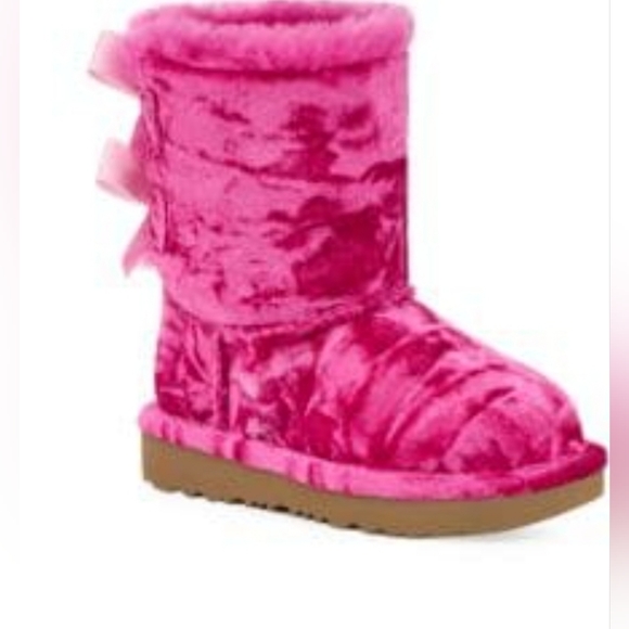 UGG Girl's Bailey Velvet Faux Fur Boots Toddler